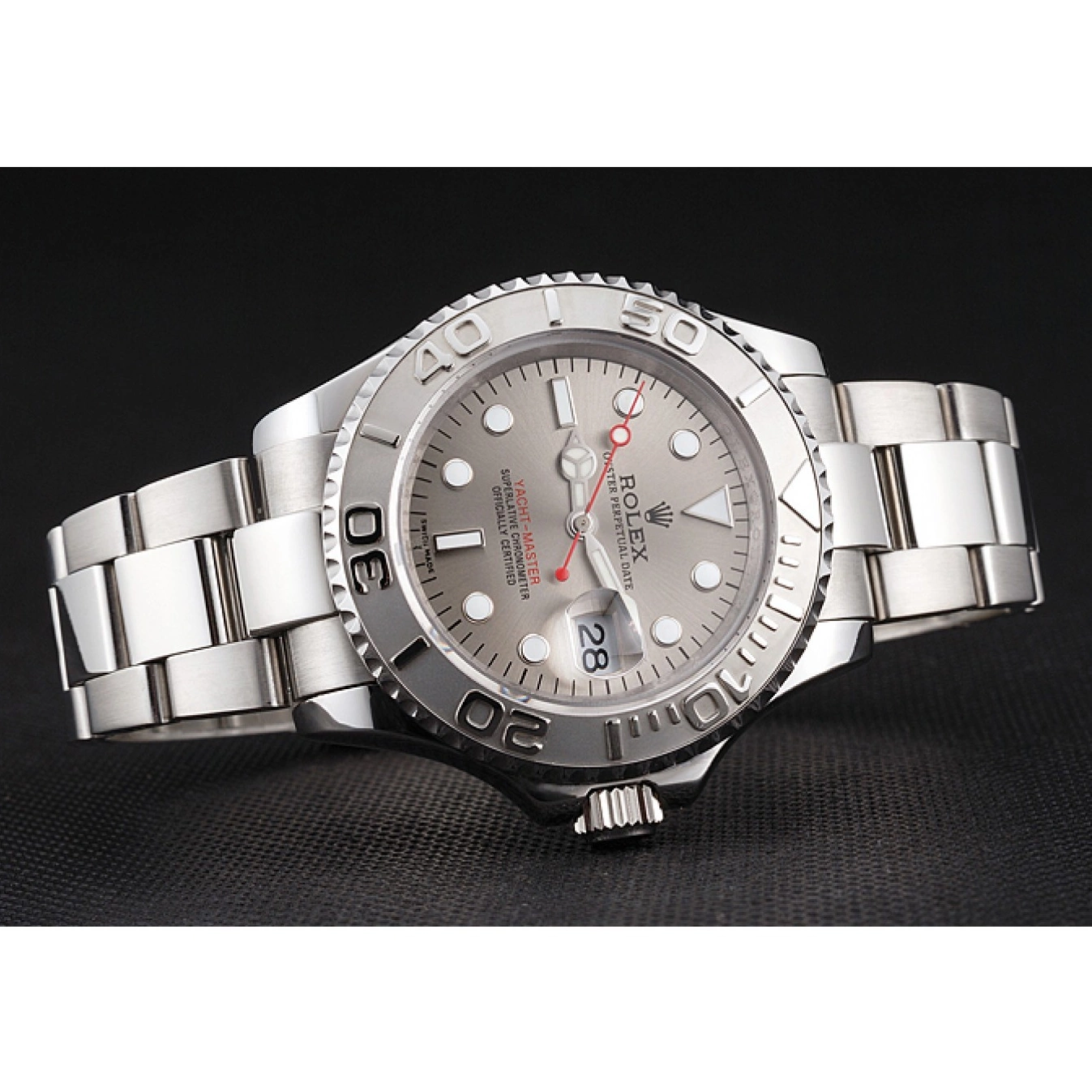 Aaa replica watch Case Gray Bracelet Steel Dial Rolex Yacht-Master Swiss And Stainless 0522